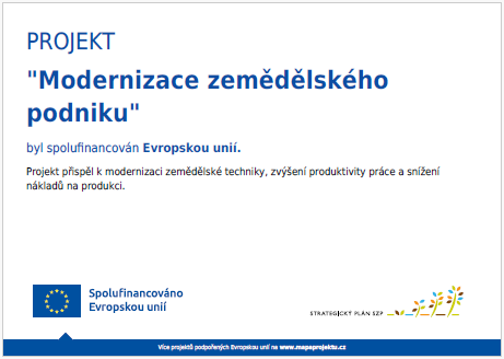 Dotační projekt – informační tabule