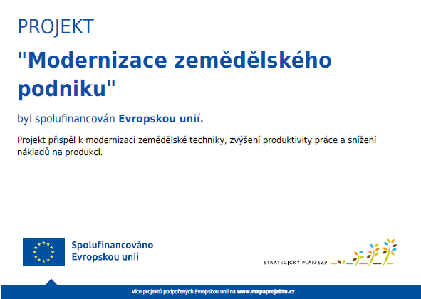 Dotační projekt – informační tabule
